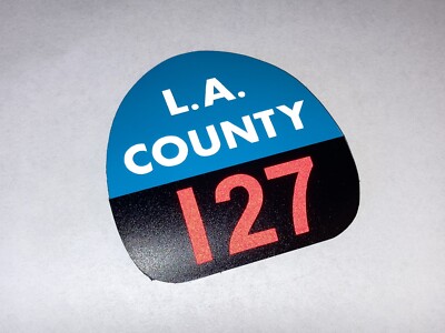 EMERGENCY Tv Show St. 127 REFLECTIVE Helmet Shield 3x3 MAGNET Squad 51 LA County