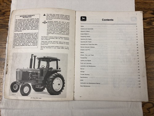 John Deere 4440 Tractor Owners Manual