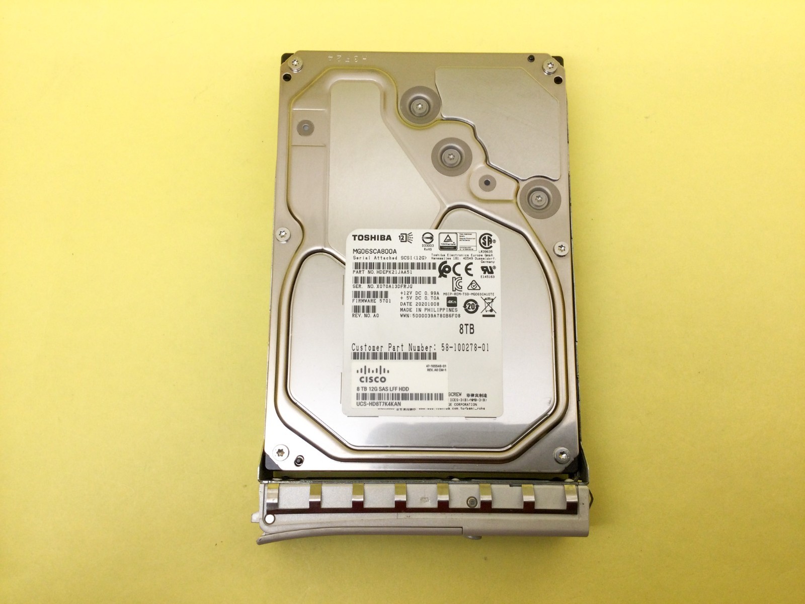 Toshiba 8TB 7.2K NL SAS 12Gb/s 4Kn 3.5in HDD MG06SCA800A | eBay