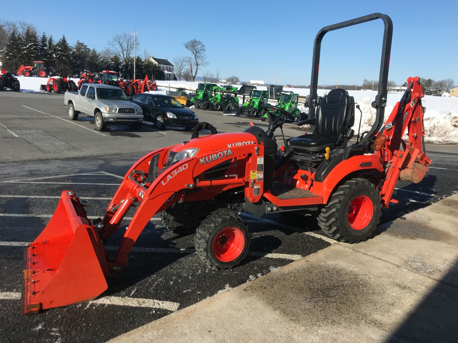 2017 KUBOTA BX23S SUB COMPACT TRACTOR/LOADER/MOWER/BACKHOE 97 HRS 4WD CLEAN!