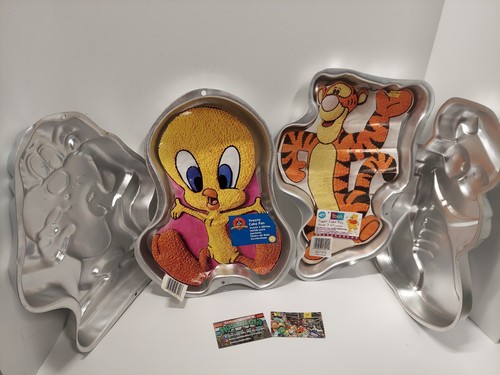 Wilton Cake Pan Lot,Taz,Tweety Bird,Tigger,Cookie Monster