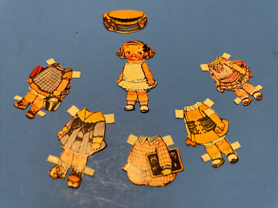 Dollhouse Miniature ~ Dolly Dingle Paper Doll with Clothes and Hat