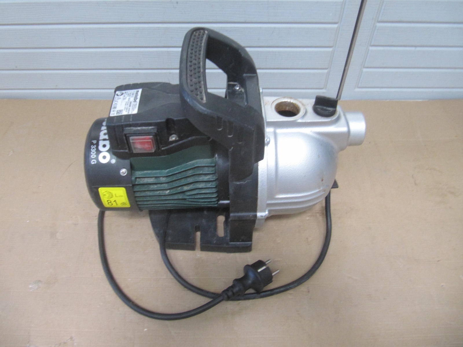 Metabo P 3300 G Gartenpumpe 600963000 900W 3300l/h Rechnung V09594 | eBay