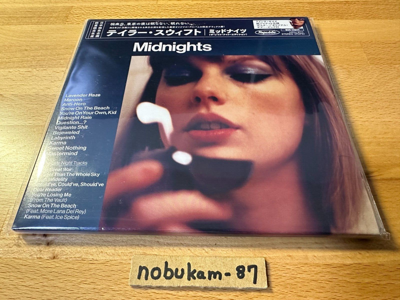 TAYLOR SWIFT MIDNIGHTS THE LATE NIGHT EDITION 7 EP SIZE SLEEVE JAPAN CD