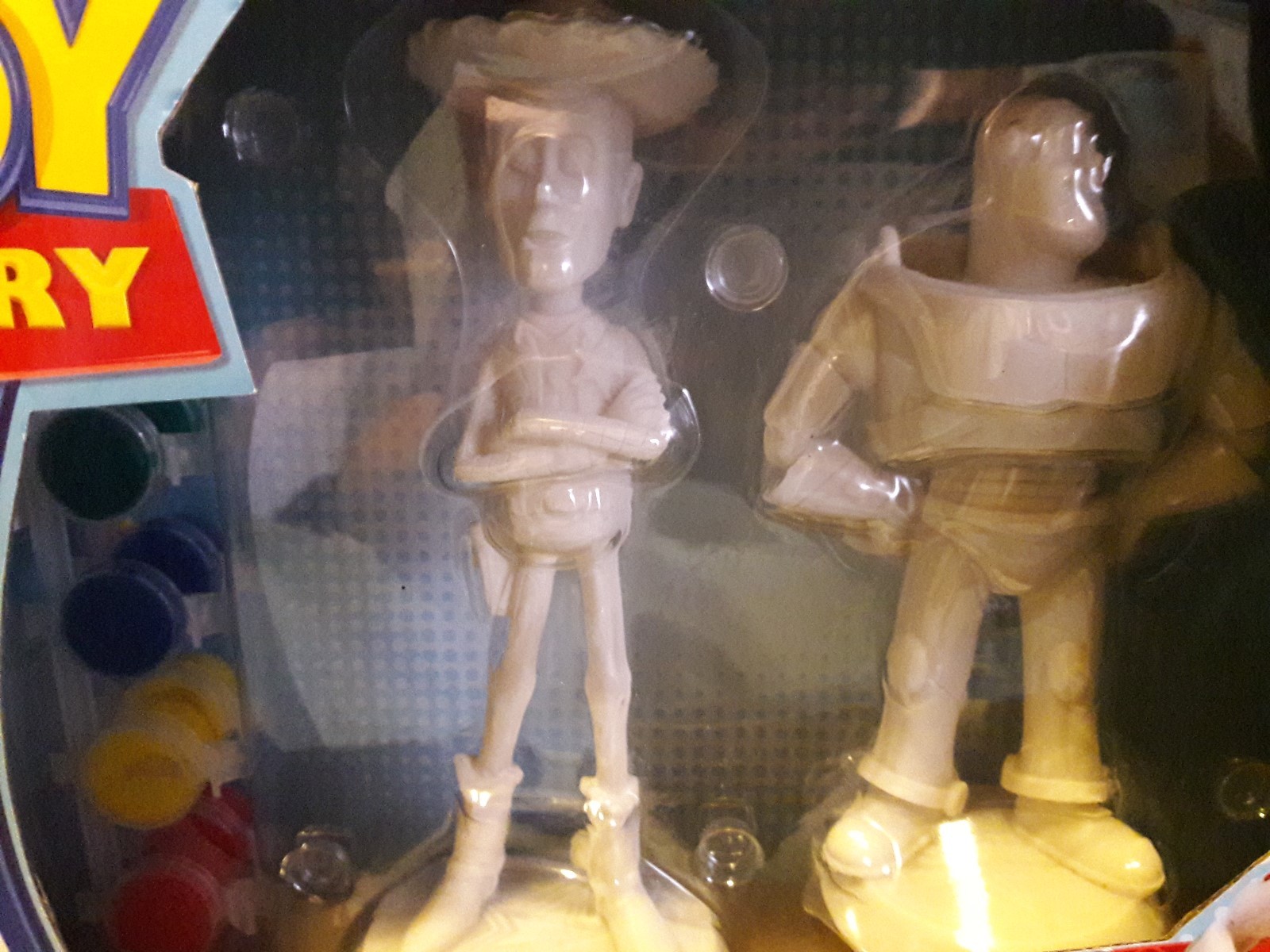 NEW Disney Pixar Toy Story Paint Your Own Statue Buzz Lightyear Woody Figurines