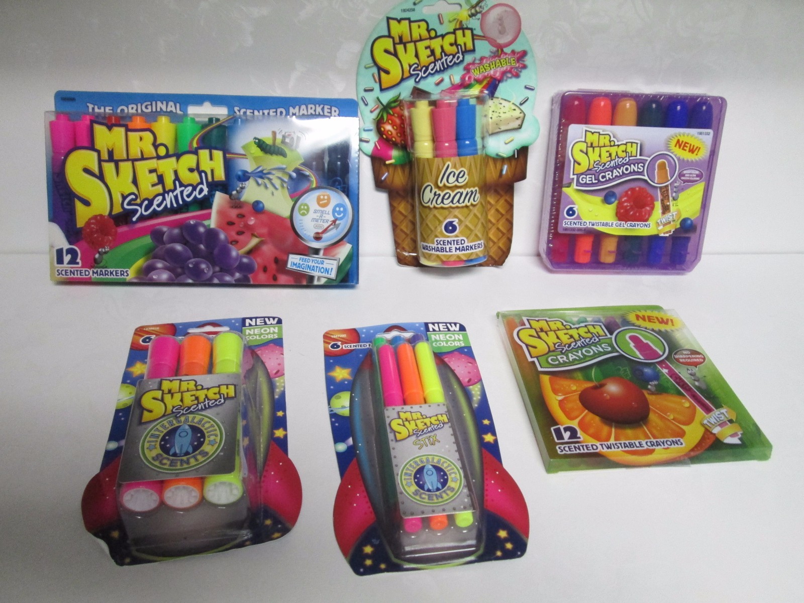 MR SKETCH SCENTED MARKERS & TWISTABLE CRAYONS GEL ICE CREAM INTERGALACTIC LOT