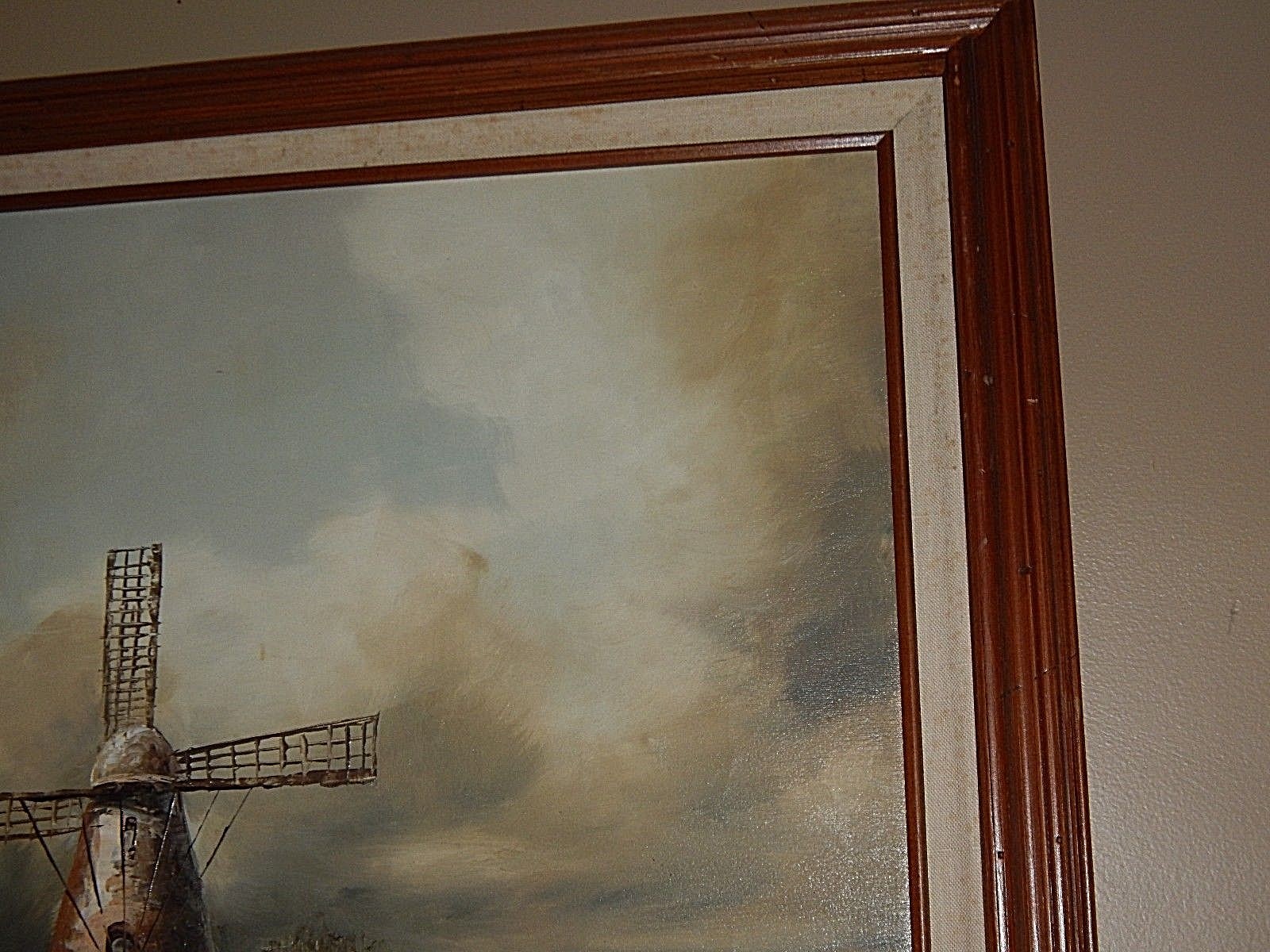 Dutch Windmill Painting. Original Oil Painting. Mint Condition. Amsterdam