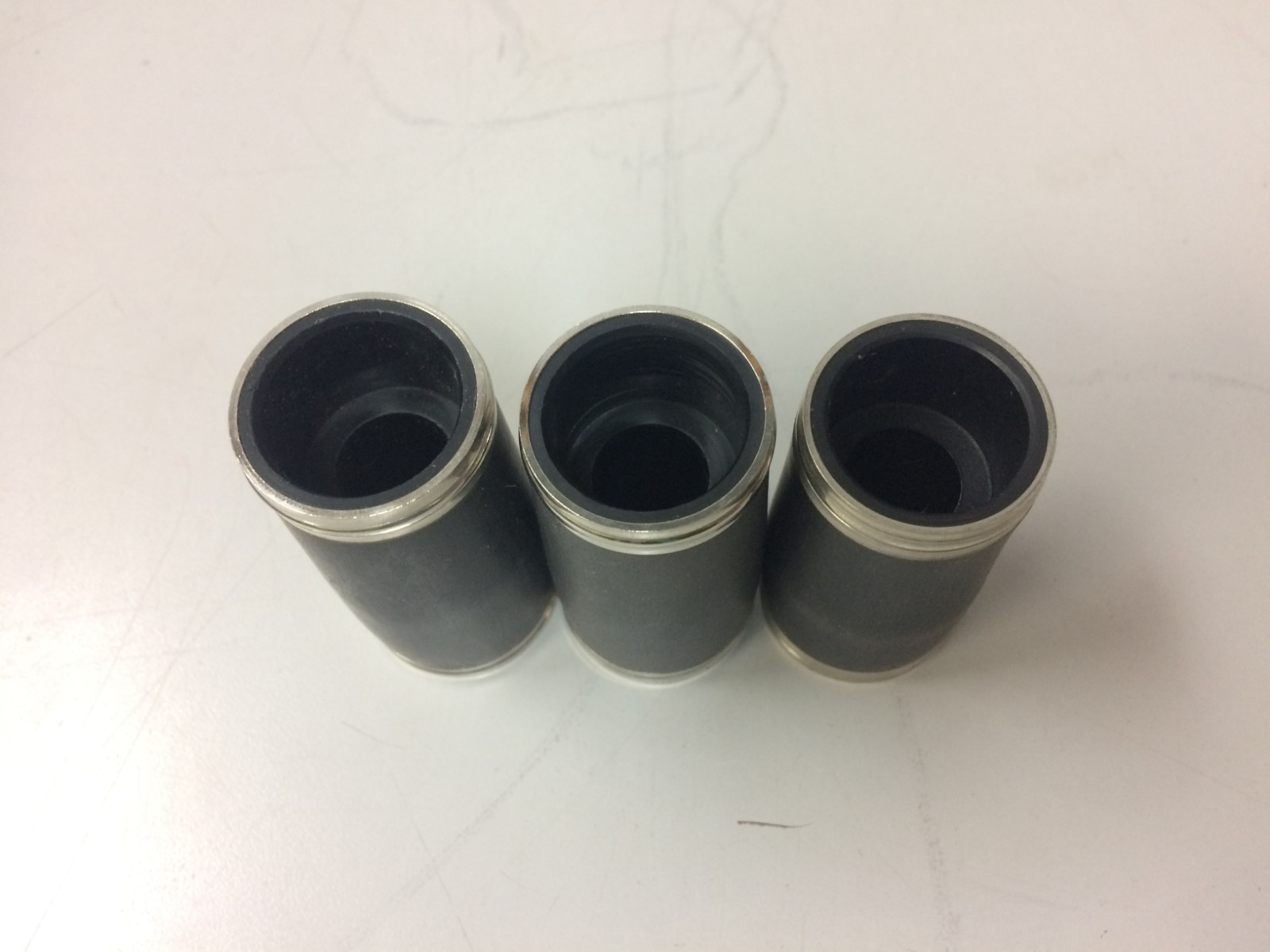 Lot of 3 Hard Rubber Clarinet Barrels