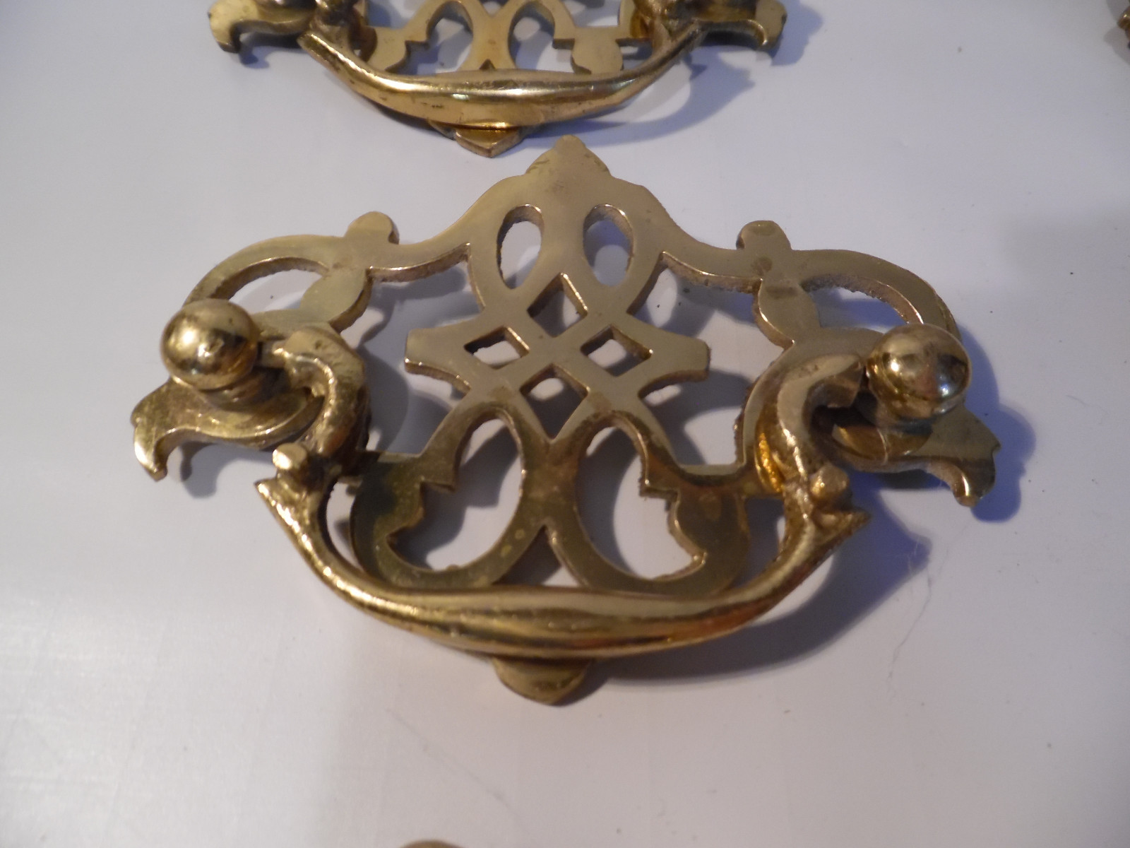SET OF BRASS DRAWER PULLS 15