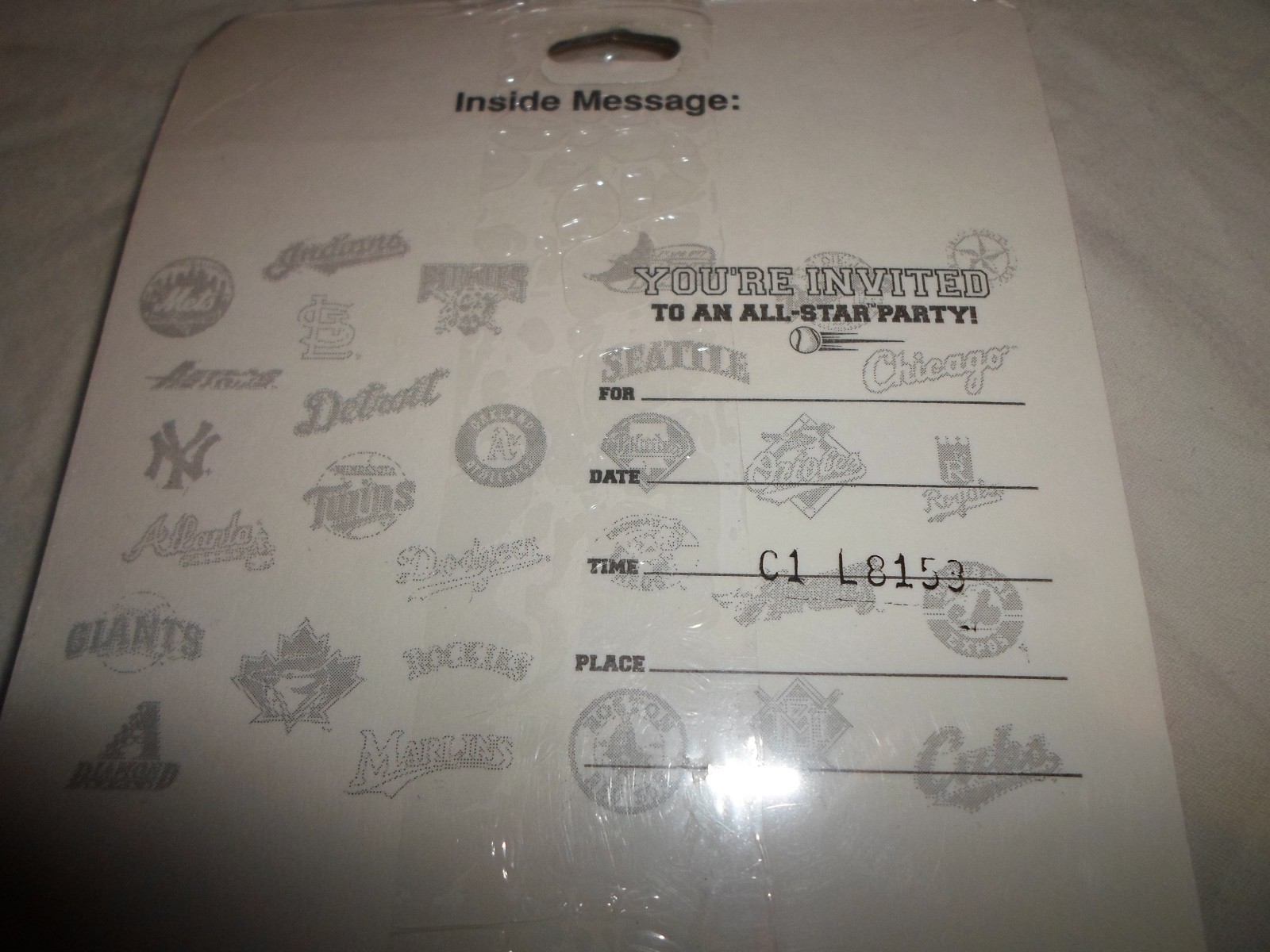 New 8 Pack Hallmark MLB Invitation/Envelopes Baseball Little League Lot Birthday