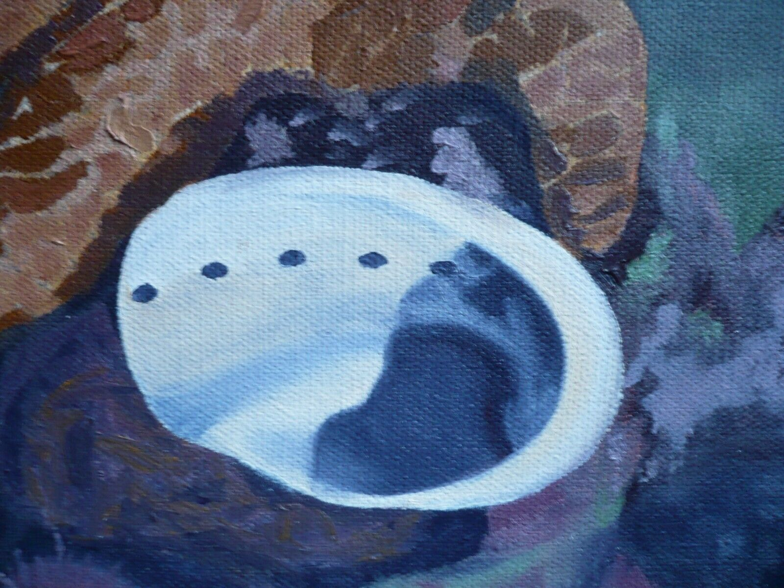 FRANKIE BARNETT, OCEAN INTERIOR REALISM TIDEPOOL STARFISH OCEAN SHELLS ROCKS OIL