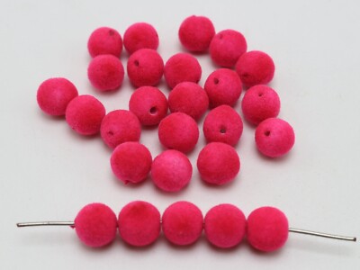 100 Velvet Acrylic Round Beads 10mm for Jewelry Making Choker necklace Tassel 