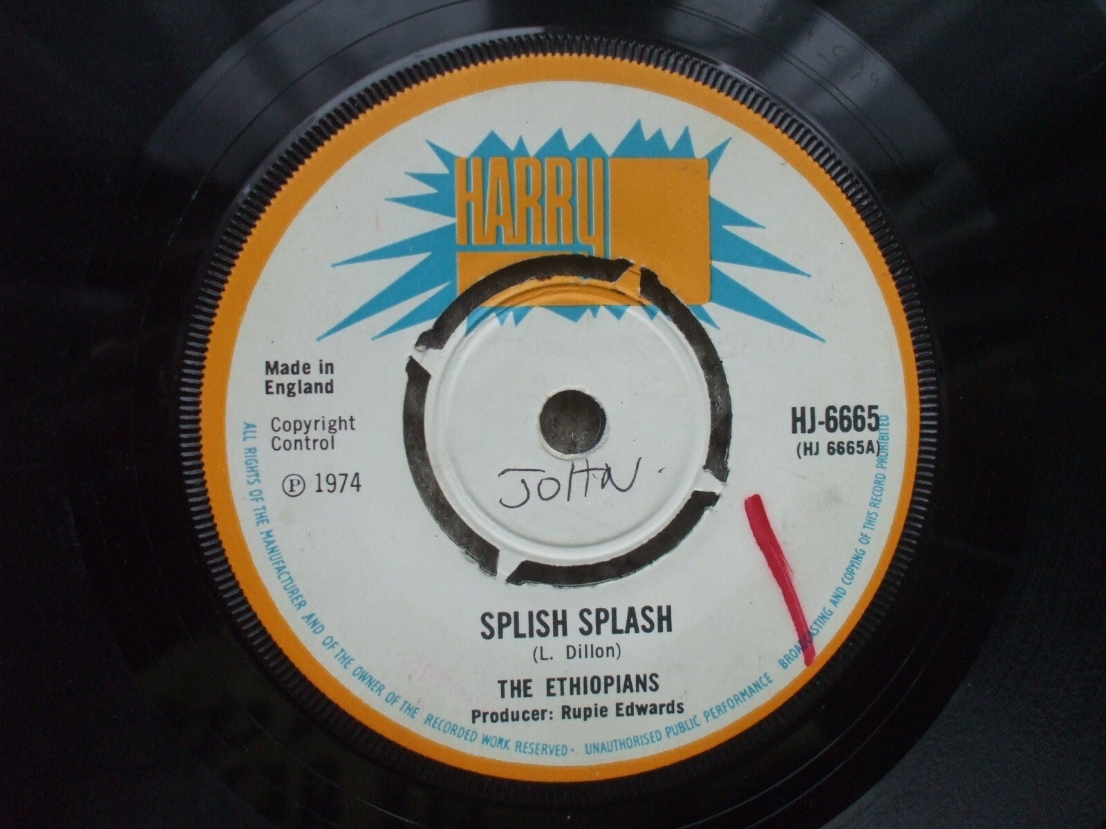 英7” Ethiopians Splish Splash HJ6665 Harry J Records /00080 7