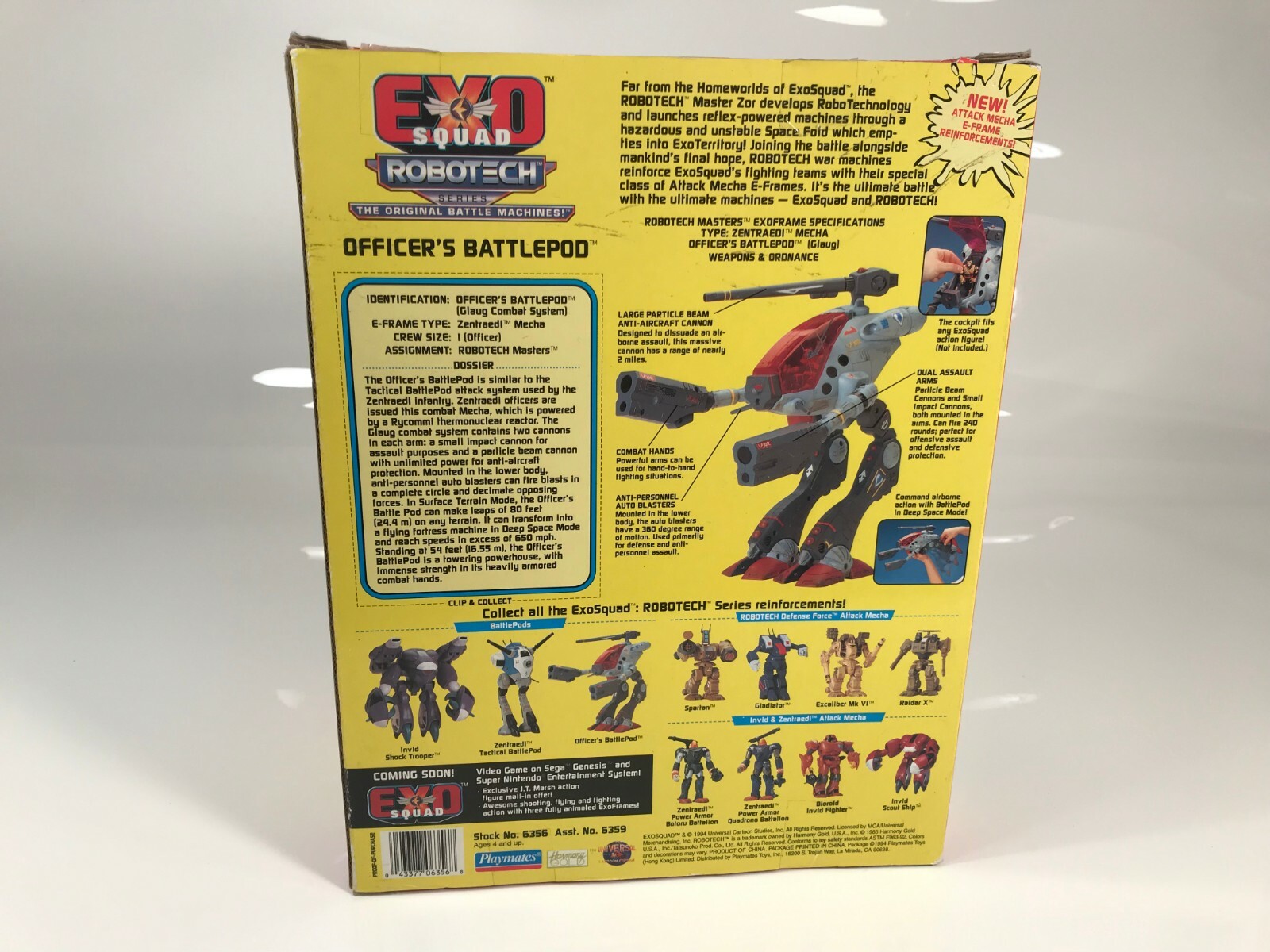 Exo Squad Robotech Series Zentradi Officer's Pod BOX ONLY E-Frame Macross