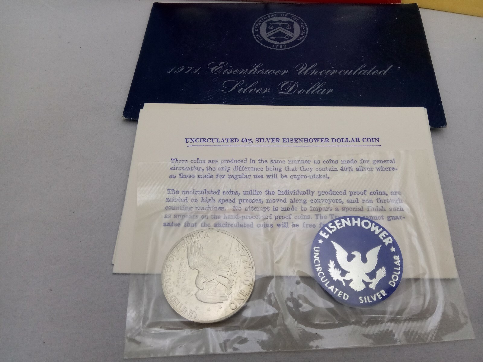 3 US Mint Unc 1 Dollar Coin Sets sealed 2010 Presidential 1971 Silver Ike  Susie