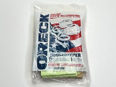 Oreck Housekeeper Compact Canister Vacuum Bags PKBB12DW Pack Of 12