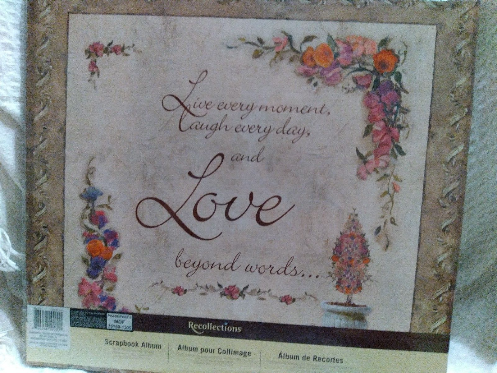 RECOLLECTIONS "LOVE" POSTBOUND, TOP-LOADING 12"X12" SCRAPBOOK ALBUM