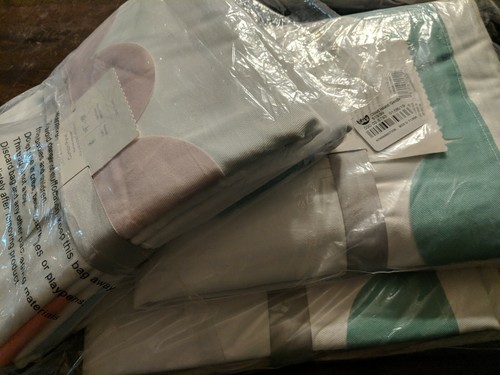 3 x Blackout Curtain Panel Geo Bright (63