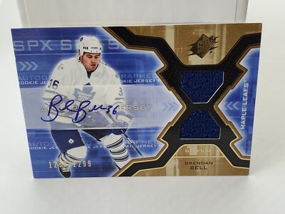 2006-07 SPx Rookie Auto Jersey 1282/1299 Brendan Bell #169