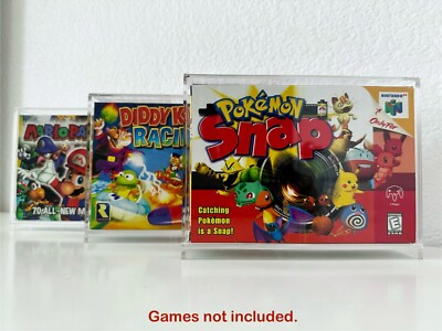 Nintendo 64 N64 SNES Video Game Acrylic Display Hard Case Protector