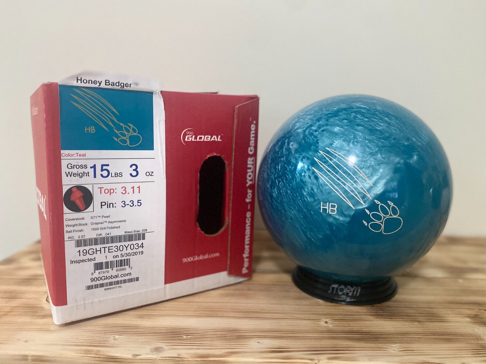 ボール HONEY BUDGER TEAL 900 Global Money Badger Bowling Ball + FREE SHIPPING