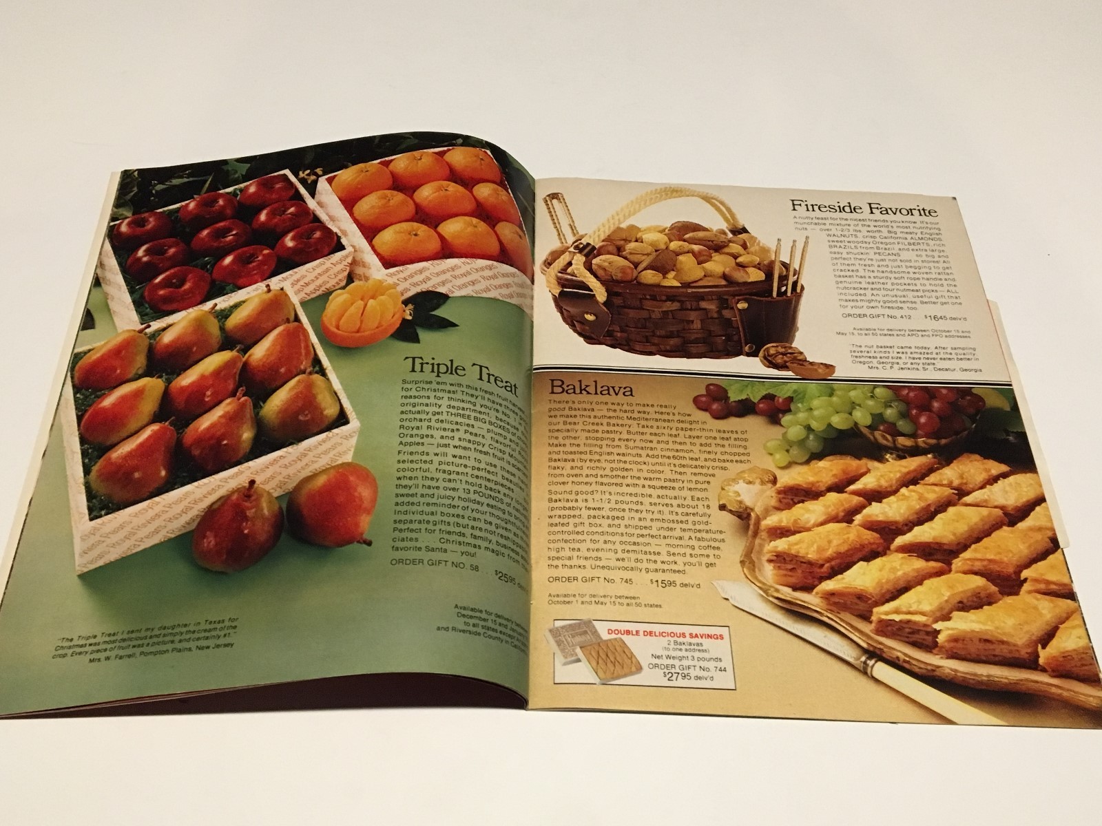 Harry & David Christmas '83 Catalog -w/Order Form, Letter and Recipe Inserts