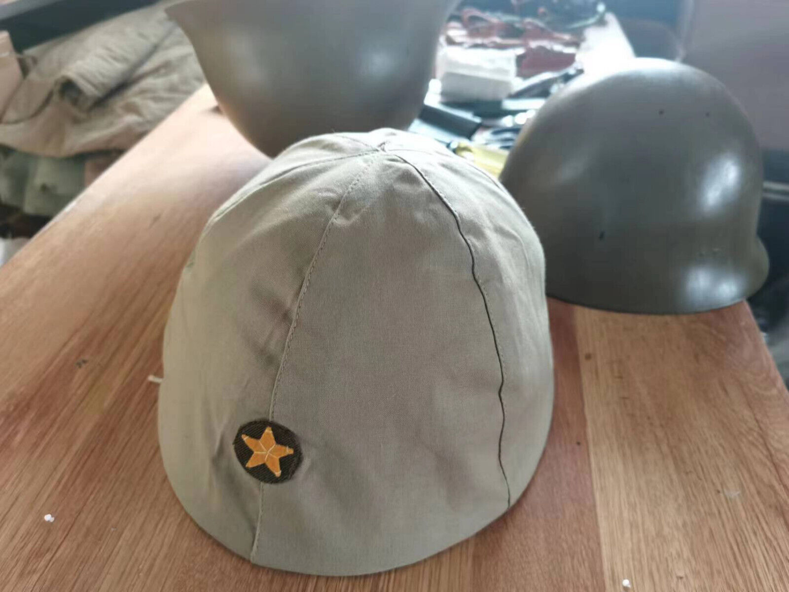 Replica of the WWII Japanese Army 90 Helmet cover | eBay Replica of the WWII Japanese Army 90 Helmet cover | eBay