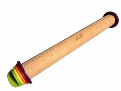 Joseph Joseph 20085 Adjustable Rolling Pin Removable Rings 13.5'' MultiColor U.K.