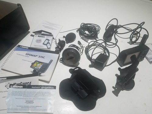 Garmin GPSMAP 376C GPS XM Satellite Weather Audio Boat Marine Auto Motorcycle