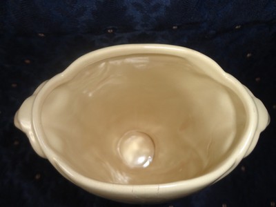 Frankoma Rams Head Vase #38 Ivory Glaze Ada Clay GUC!