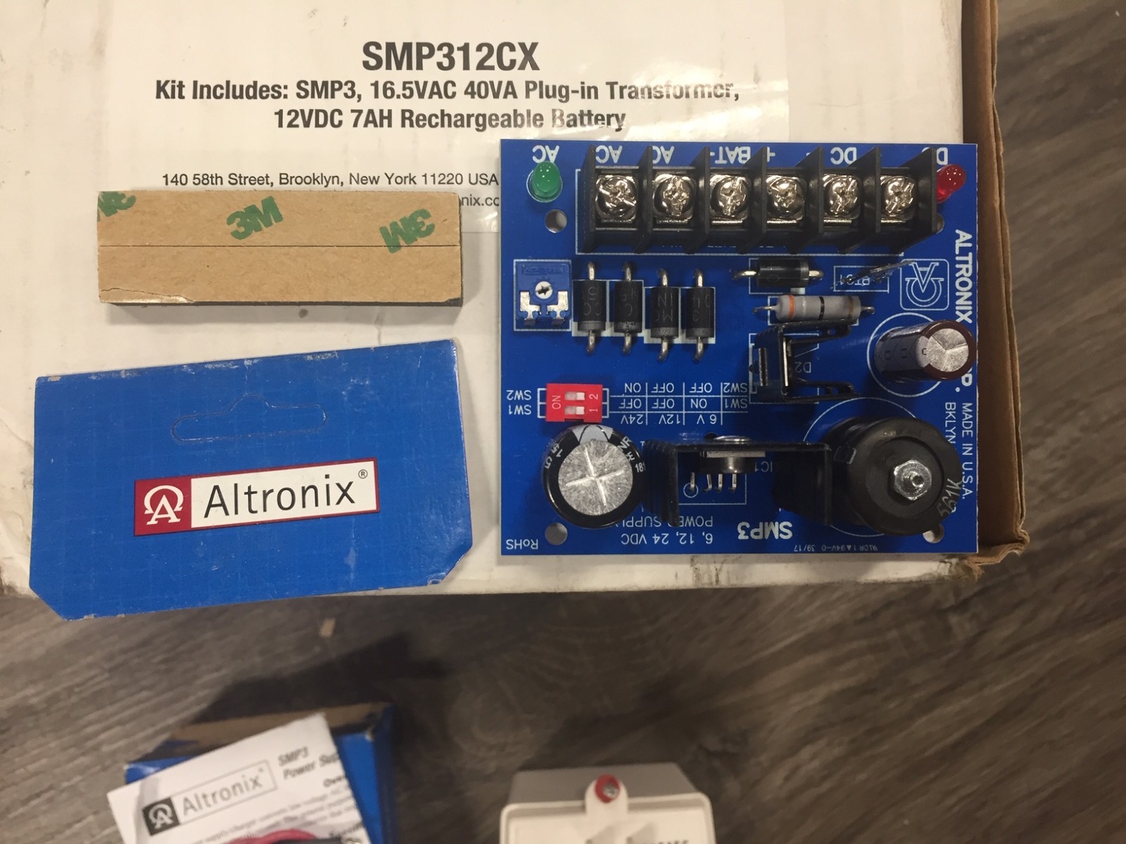 Altronix SMP312CX Kit - SMP3 Power Supply, Transformer, Rechargeable Battery