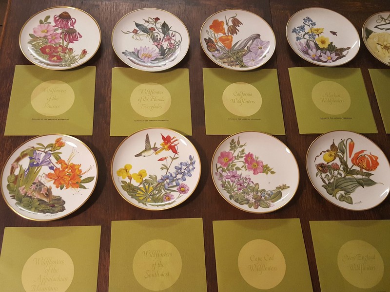 37x Curio Cabinet Collector Plates from Outlaw Jesse James Estate