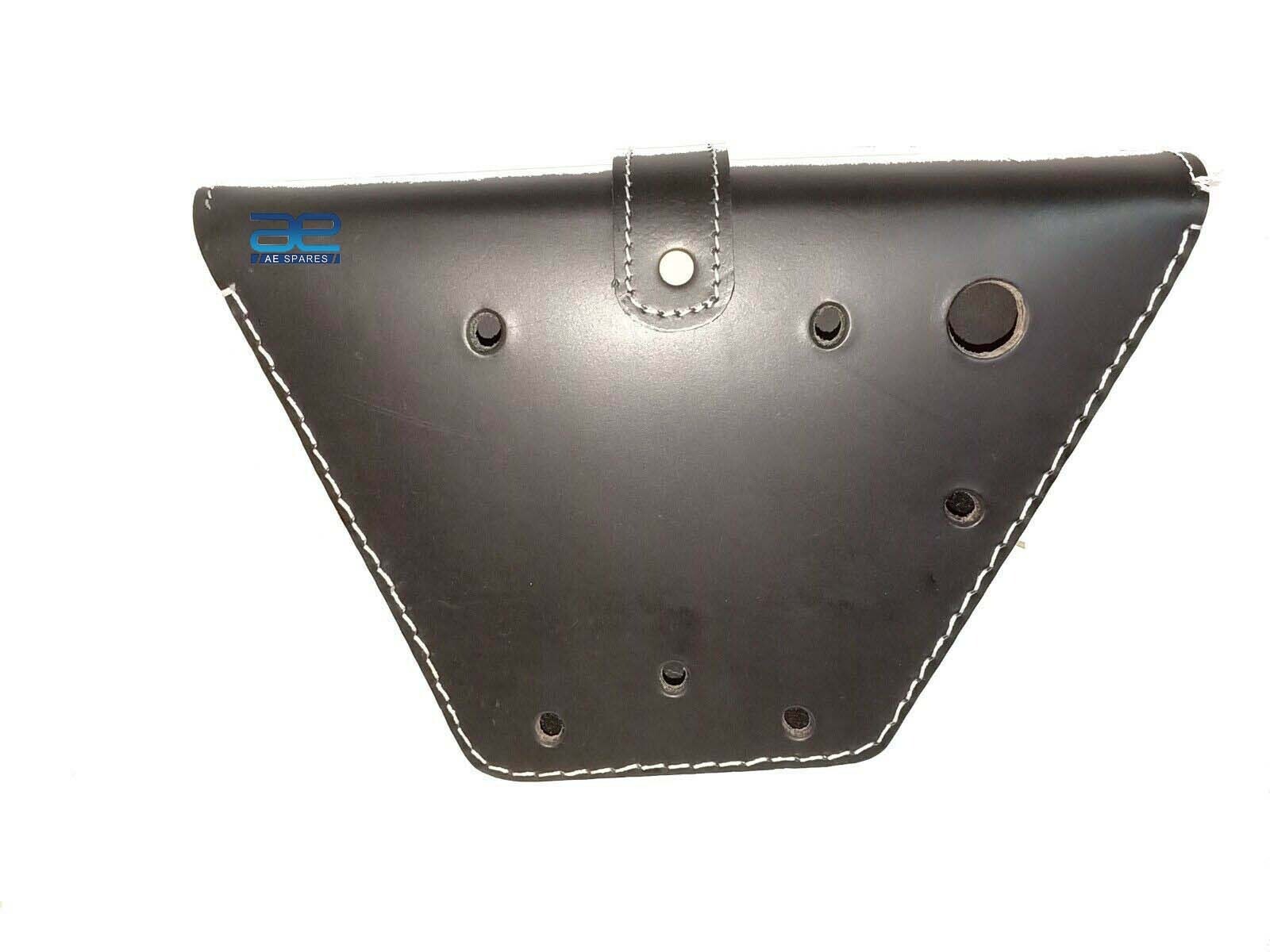 Genuine Leather Side Panel Bag Black Fits Royal Enfield Interceptor 650 cc  
