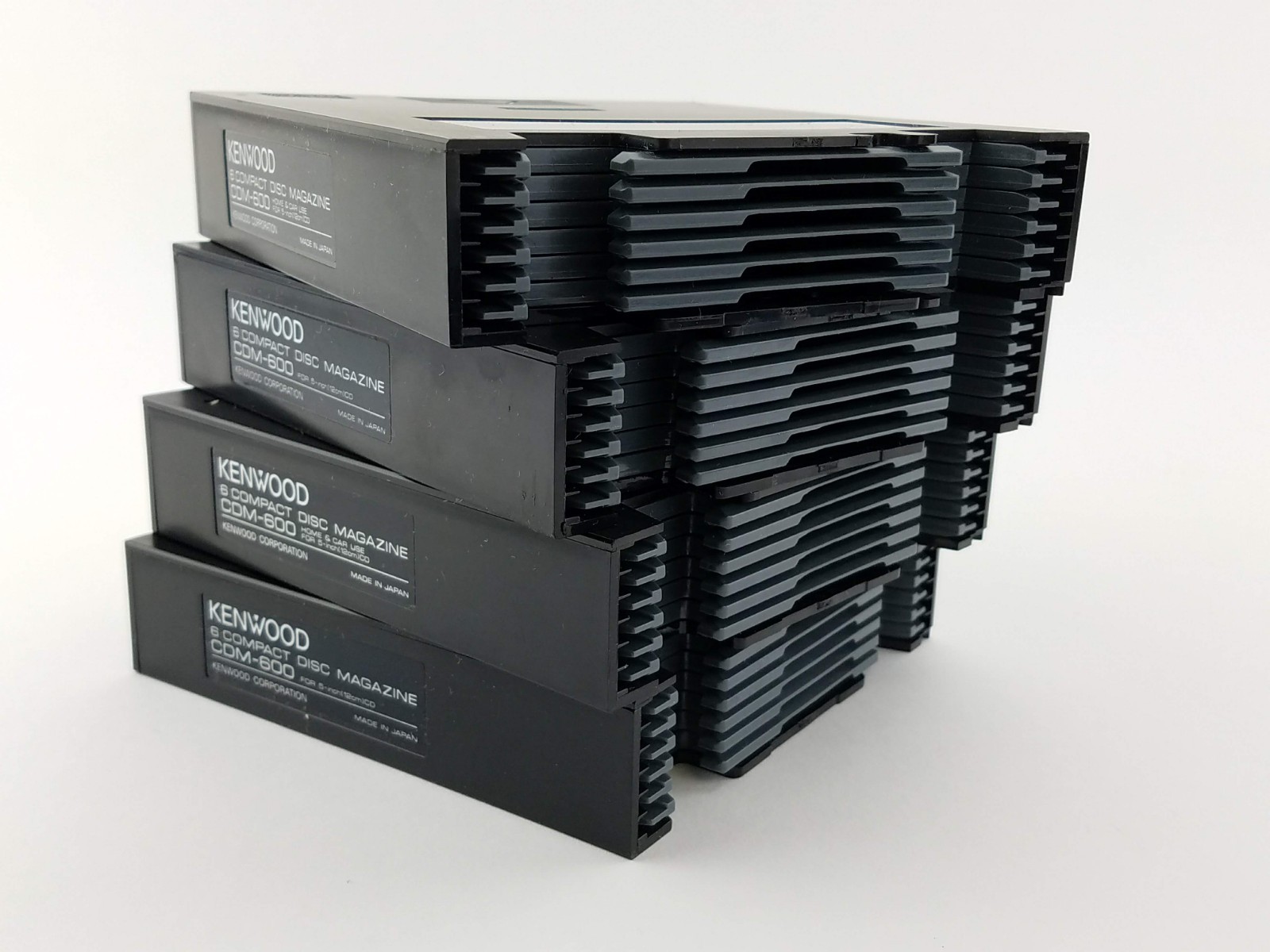 Kenwood CDM-600 6-Compact Disc Magazine Home Or Car Use EUC Lot of 4