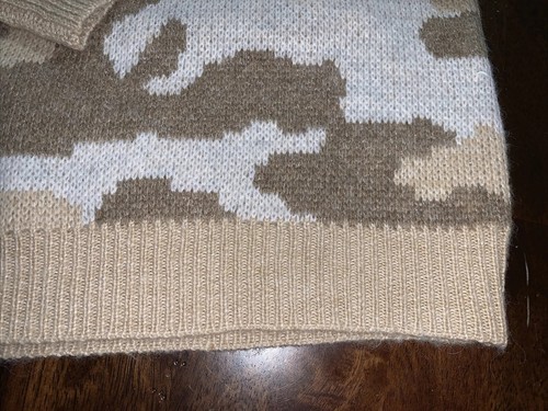 Pre-owned Lucky Brand Women's Camo Pullover - Natural Multi Sz Large Msrp $80 7wp5160