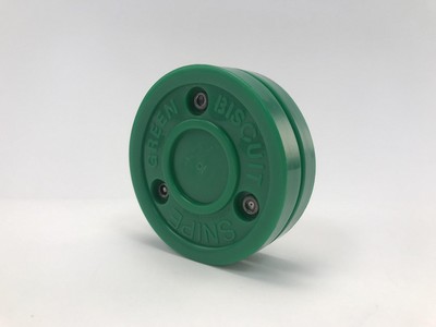 Green Biscuit Snipe Shooting Stick Handling Training Street Hockey Puck