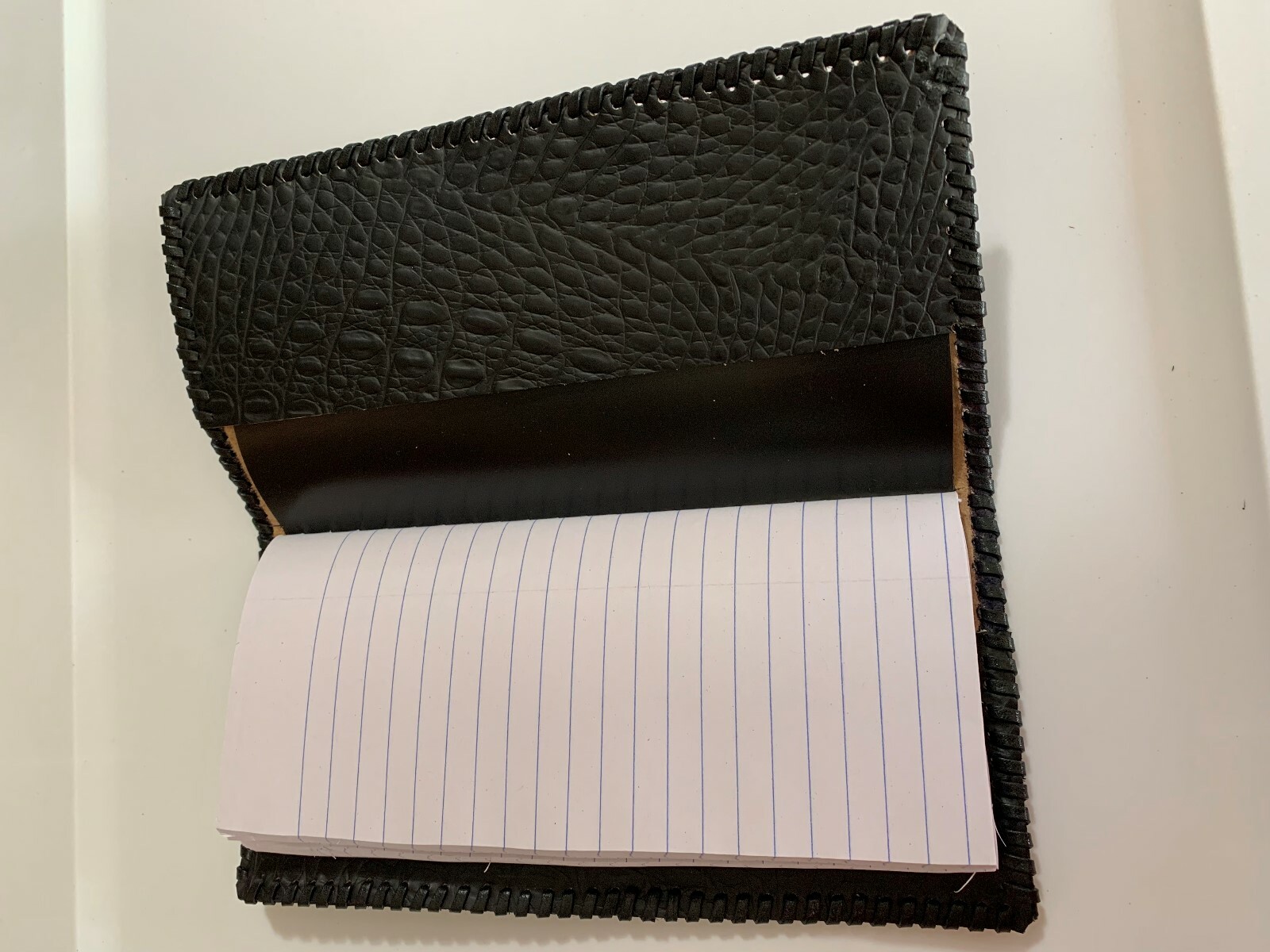 Oil Field Alligator print Leather Tally Book Cover 8.75