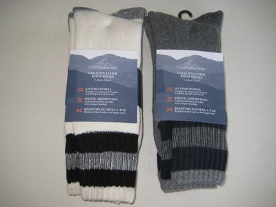 Croft&Barrow Cotton Blend Boot Socks 2 Pair  Size 10-13 Retail $20