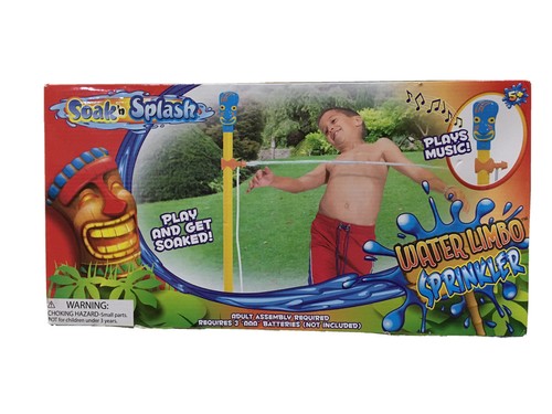 New Soak 'n Splash Water Limbo Sprinkler Outdoor Kids summer fun plays music!