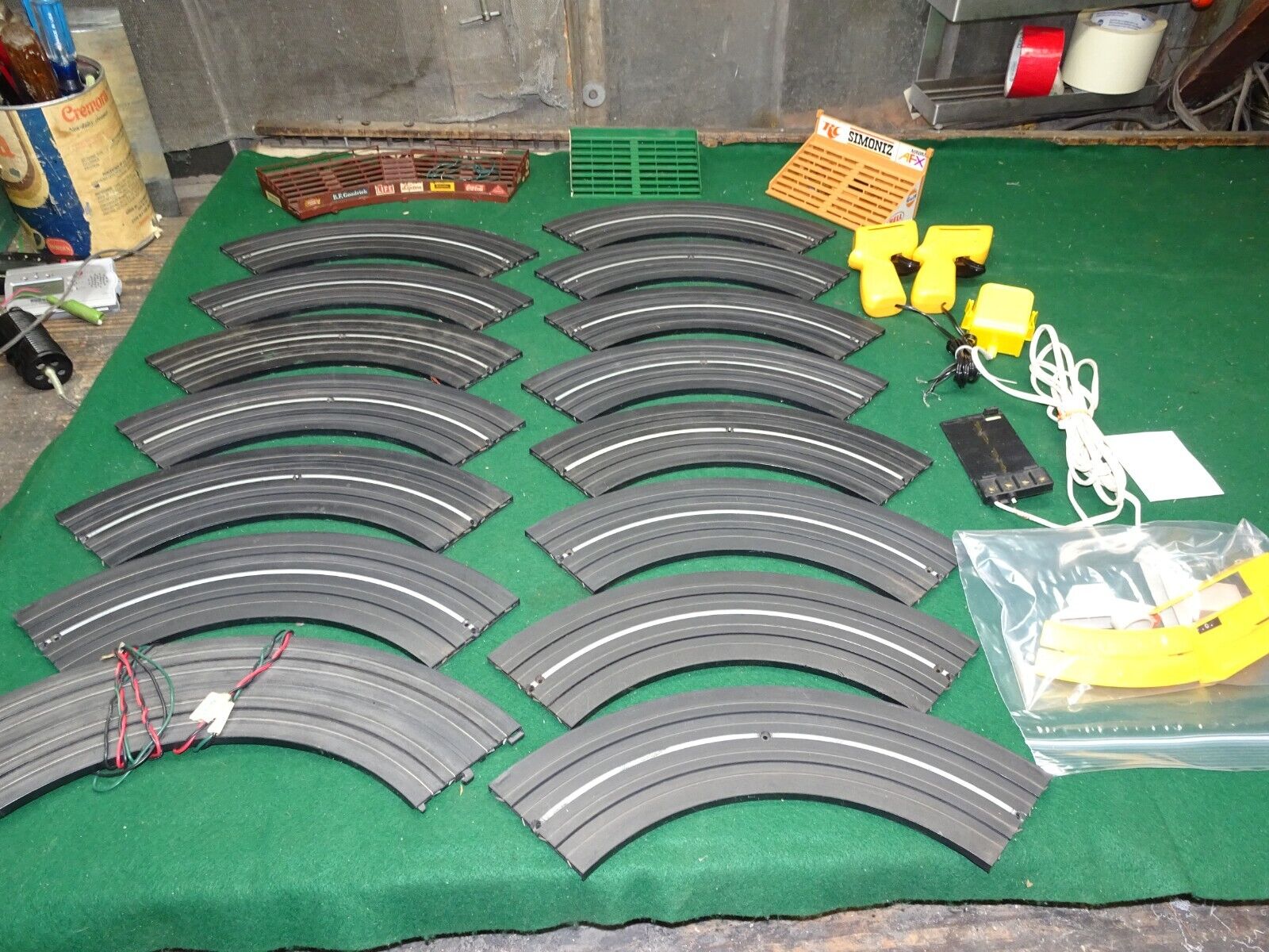 Vintage 1960s Aurora Model Motoring HO Slot Car Track Lot T Vintage 1960s Aurora Model Motoring HO Slot Car Track Lot T