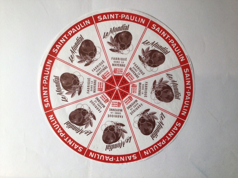 ÃTiquette Fromage - Saint Paulin - Le Mondial - 8 Portions - #6818