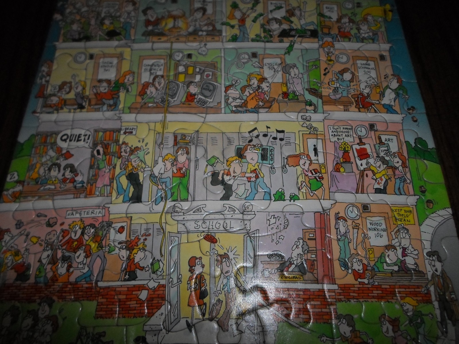 100% Complete ! Springbok 100 Piece Mini Puzzle School Daze College High PZL4728