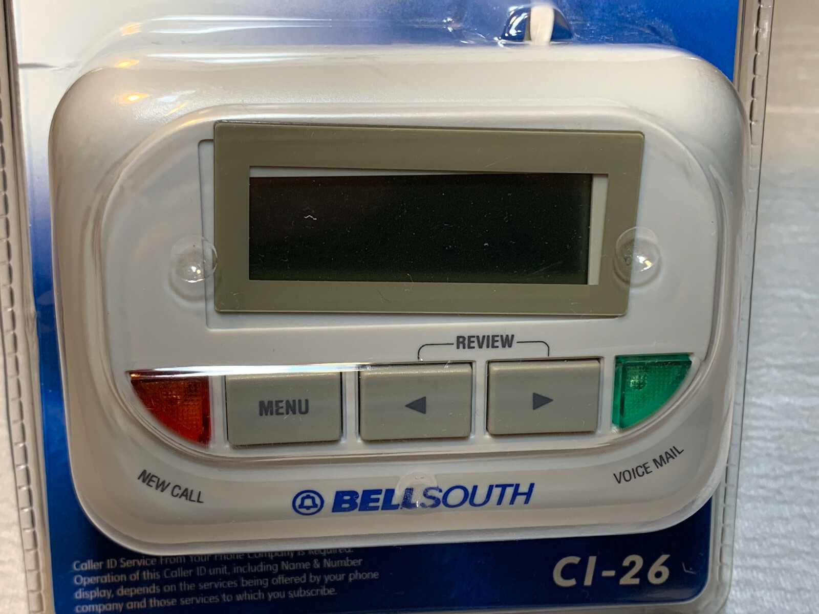 NEW Bellsouth CI-26 Caller ID System 3 Line Display New Call LED 125 Name Memory