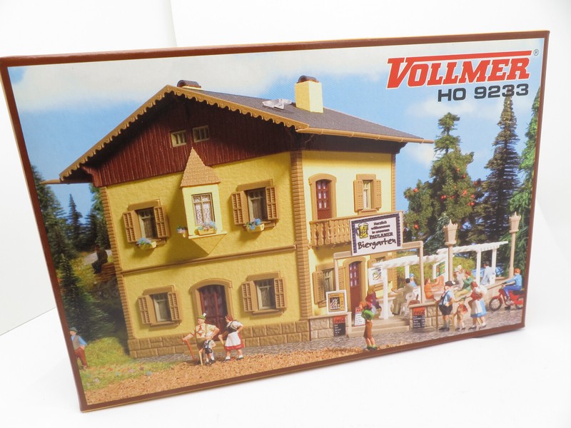328ho -Vollmer H0 9233 - Bausatz Gasthaus Mit Biergarten - Top In Ovp