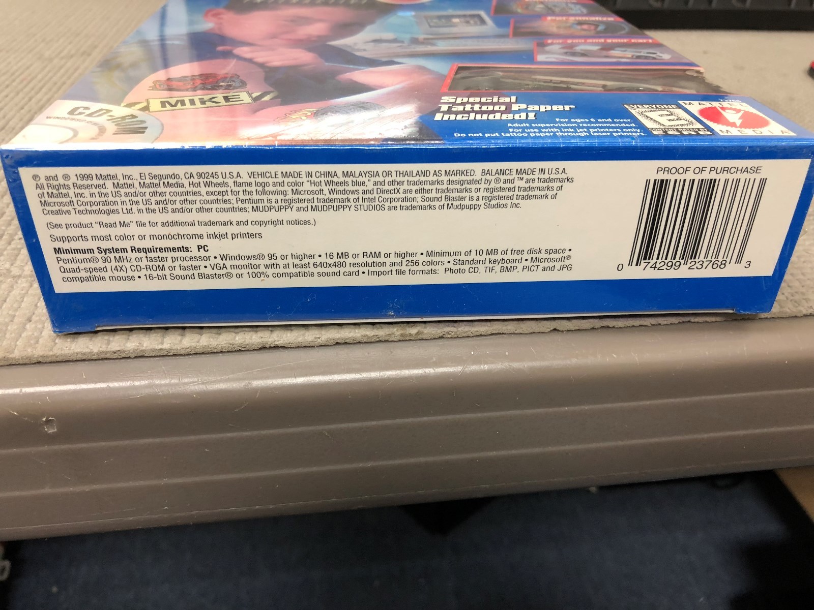 HOTWHEELS TATTOO DESIGNER BY MATTEL CD-ROM WINDOWS
