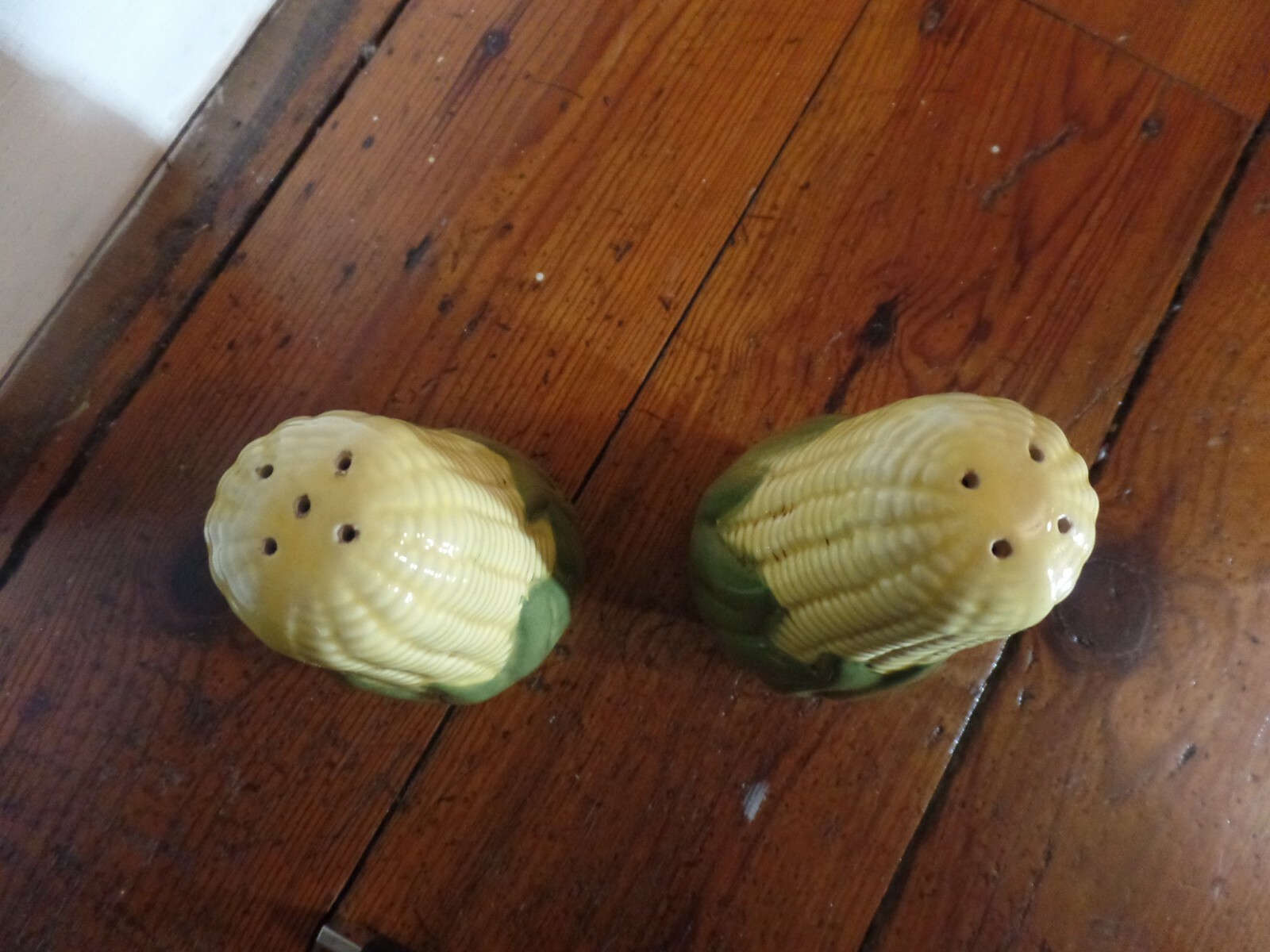 Vintage Salt Pepper Shaker Ear Corn Ceramic 5.5