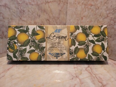 Saponerie Mario Fissi 3 Pack Handmade Tuscan Soap Lemon Citron Scent 4oz each