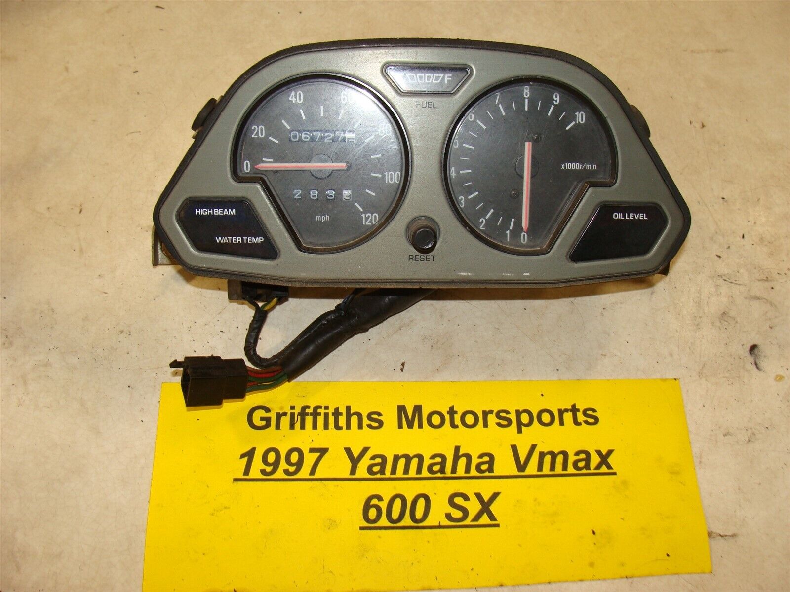 1997 YAMAHA VMAX SX 600 8CR 8CV speedometer gauge cluster 1997 YAMAHA VMAX SX 600 8CR 8CV speedometer gauge cluster
