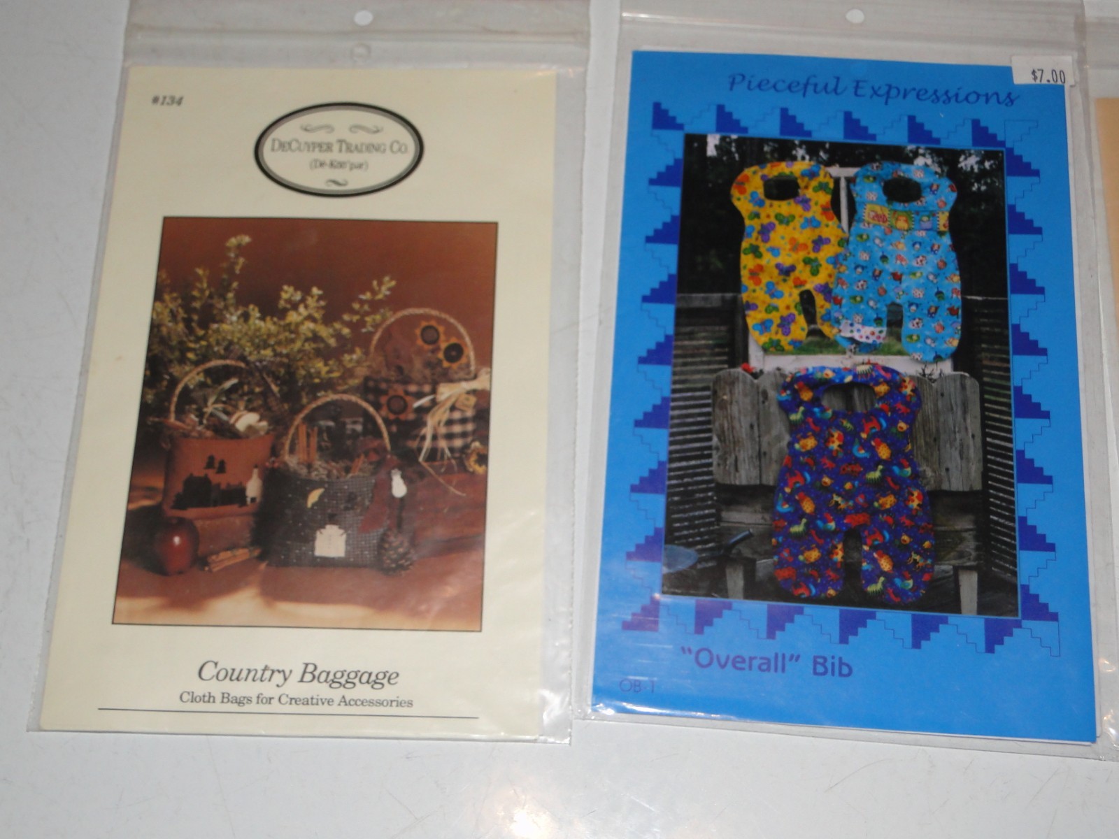 8 Vintage craft patterns - snowman, Christmas, fall, Halloween, overall bib