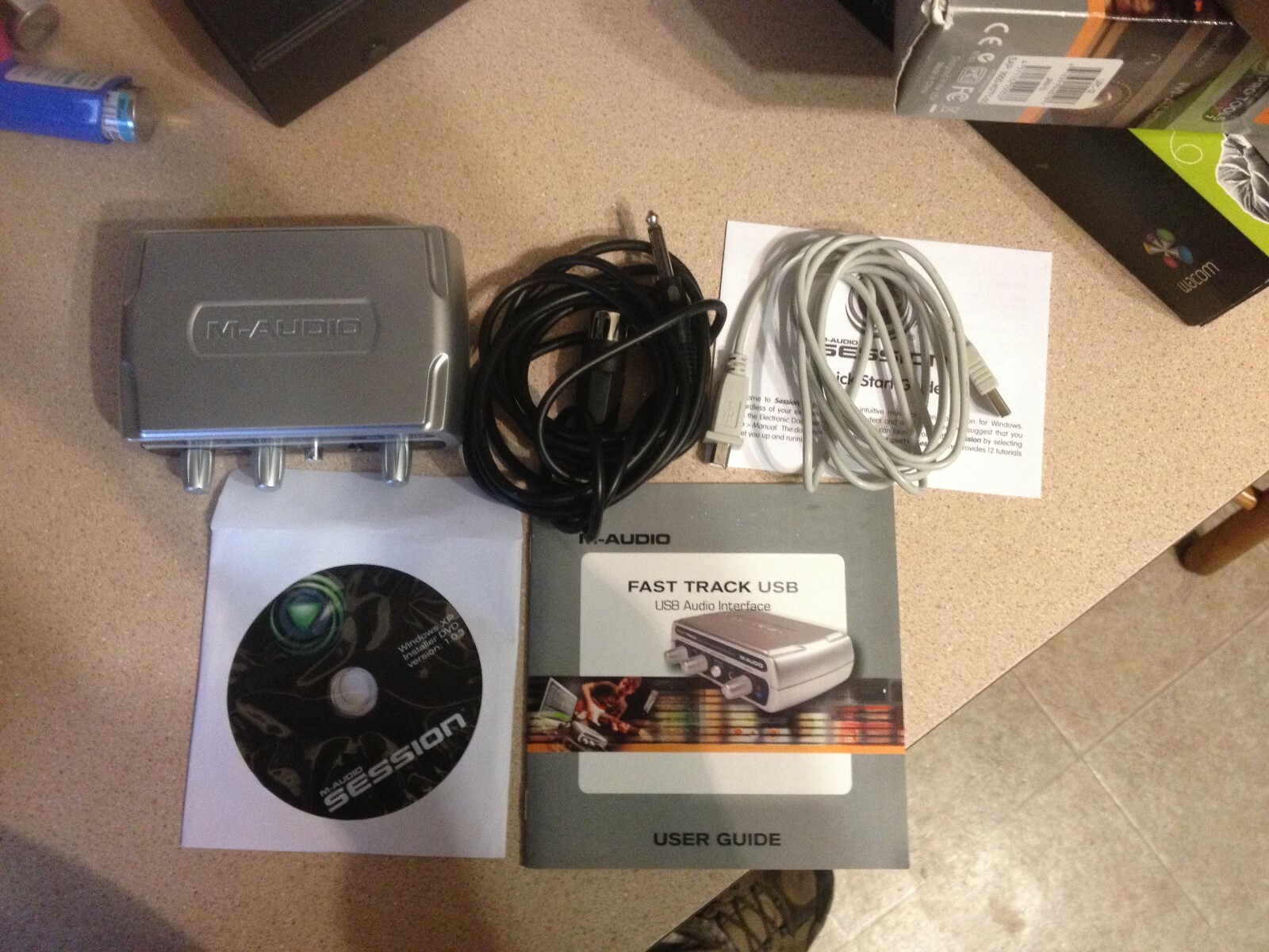 M-Audio Fast Track Music Creation System USB With Session Free Shipping